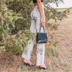 Cream and Black Flower Sketch Knit Sweater Pants Size undefined Photo 2