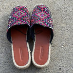 American Eagle  Embroidered Mule Platform Espadrille Shoes size 8 Photo 2