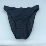 J.Crew NWT Black Ribbed High Rise Cheeky Bikini Swim Suit Bottom Size XXS Photo 2
