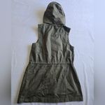 Rue 21  100% Cotton Olive Green Hooded Zip-Up‎ Vest Size S Photo 1