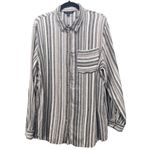 Zac And Rachel Womens Button Up Size XL Linen Career‎ Office Profession Business Gray Photo 1