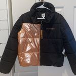 Vans Womens New  Foundry Metallic Black & Pink Puffer Jacket Photo 4