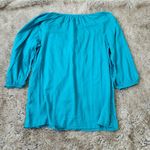 st. john's bay St. John’s Bay Embroidered Blouse Blue Size Small Photo 6
