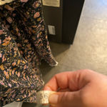 Vintage Floral Black Rust & Pink Maxi MuMu Dress Eyelet Trim Fall Boho Western Size XL Photo 9