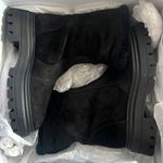 Stuart Weitzman Bedford Chill Suede Shearling Moto Boots, Black Size 6.5 NWT Photo 3