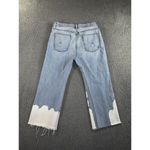 Hudson  Jeans‎ Women 28 Mid Rise Cropped Frayed Straight Leg Bleach Denim Pants Photo 1