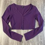 SheIn Purple Cropped Longsleeve Photo 0