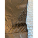 Lane Bryant LIVI  Black Ankle Pants Size 22/24 Black Faux Leather Moto Stretch Photo 5