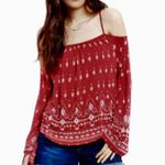 H&M Coachella x H+M off shoulder top, Small boho red bandanna print collaboration Photo 8