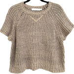 Bishop and Young Women’s Military Raglan Sweater Cotton Knit Short Sleeve Top XS Photo 0