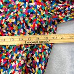 Adrianna Papell Vtg. 100% Silk Midi Dress 14 Colorful Print Puff Sleeve Belted Photo 11