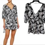 ONIA  Alessandra Black and White Palm Print Swim Cover Photo 8