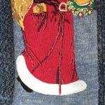 Tiara International VTG  Christmas Sweater XL Full Zip Beaded Embroidered‎ Santa Photo 7