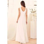 Lulus  Thoughts Of Hue White Surplice Maxi Dress Size XS Photo 1