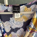 Coco Bianco  Floral Blouse - Navy, Yellow, Cream size L Photo 1