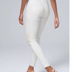 White House | Black Market WHBM Curvy Fit High Rise Embellished Skinny Jeans in White sz 10 EUC Photo 1