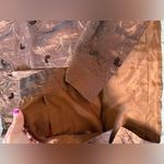 Laura Ashley VTG  Button Down Pattern Shiny Blouse Long Sleeve Brown Size XL 2X Photo 11