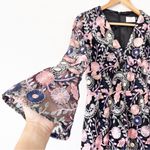 Monique Lhuillier ML x Anthropologie Mini Dress in Black Floral Photo 3