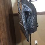 Rocawear  black imitation leather jacket string of chains on back and pockets med Photo 7