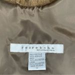 Shaggy faux fur vest animal print ski resort snow Brown Size M Photo 7