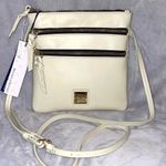 Dooney & Bourke NWT Cream Triple Zip Crossbody Photo 4