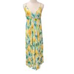 MISA Los Angeles  Galeta Sleeveless Maxi Dress in Citron Water Color Size L NWT Photo 2