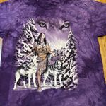 The Mountain  Purple Mystical Wolves Tee womens size‎ XL Photo 1