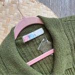 Free People NEW riding waves maxi knit sweater dress in olive green Photo 4