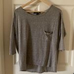 Forever 21 Oversized Slouchy Blouse Medium Tan Pocket Top Blouse Peasant Cottage Photo 0