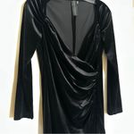 Norma Kamali  Sexy Sweetheart Side Drape Velvet Gown NWT Women’s Size Medium Photo 4