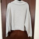 LUNYA | Cottonsilk Collared Half Zip Sweater in Heather Gray | Large Photo 7
