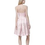 Carmen Marc Valvo Infusion Fit & Flare Pink Satin Cocktail Dress Size 10 NWT Photo 4