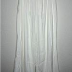 Commense White Pleated High Waisted Wide Leg Trouser Pants L NWT Size L Photo 0