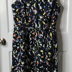 Jason Wu Abstract Print Sleeveless Belted midi Dress Colorful Summer size large Photo 0