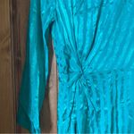 & Other Stories & Other Stories Paris Atelier Twist Knot Green Striped Long Sleeve Midi Dress Photo 4