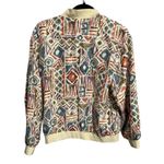 August Silk 100% Silk Geometric Jacket Photo 1