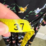 Vintage 80s Bedford Fair Belted Floral Midi Dress Women’s Size 16P Black Multi Photo 9