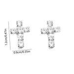 Silver Cross Earrings Photo 3