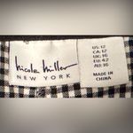 Nicole Miller Women’s  pull on dress pants - black & white checked - size 12 Photo 6