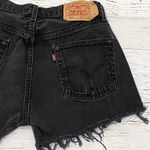 Levi's 501 Black Denim Cutoff Shorts Waist 32 Photo 4