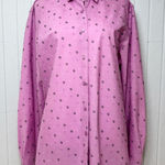 Foxcroft  Wrinkle Free Shaped Fit Pink Button-Up Shirt with Pattern‎ Size 16 Photo 0