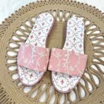 Hill House The Summer Slide Sandals Pink Embroidery Flats Size EU 35 Photo 2