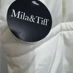 Mila & Tiff Ecru Puffer Vest L Warm Quilted Sleeveless Jacket(C5) Size L Photo 4