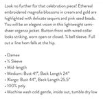 EUC DAMEE Delicate Branches Sequined Beaded Jacket Top Petite XL Retail $185 Size undefined Photo 10