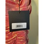 Mac Duggal  NWT Off The Shoulder Ruched Waist Slit Metallic Gown in Coral Size 16 Photo 6