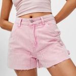 Urban Outfitters  Cutoff Carpenter Shorts Pink Photo 0