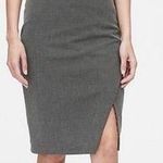Banana Republic Bi-Stretch Wrap-Front Pencil Skirt Black & White Dot Size 2 Tall Photo 1