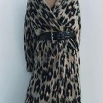 ZARA  animal print jacquard knit long coat Photo 0