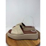 SVEGAN by Alohas Janice Beige Platform Square Toe Slip On Slides Sandals Size 35 Tan Photo 2