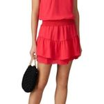 Krisa NWT  Revolve Smocked Waist Cami Mini Dress Pink Tier Size Medium Photo 0